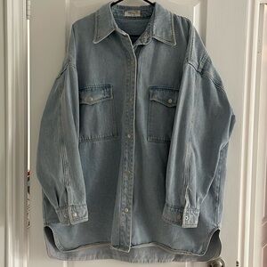 brunette the label oversized denim jacket